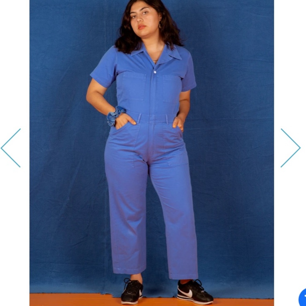 Big Bud Press Shortsleeve Jumpsuit Cornflower Blue
